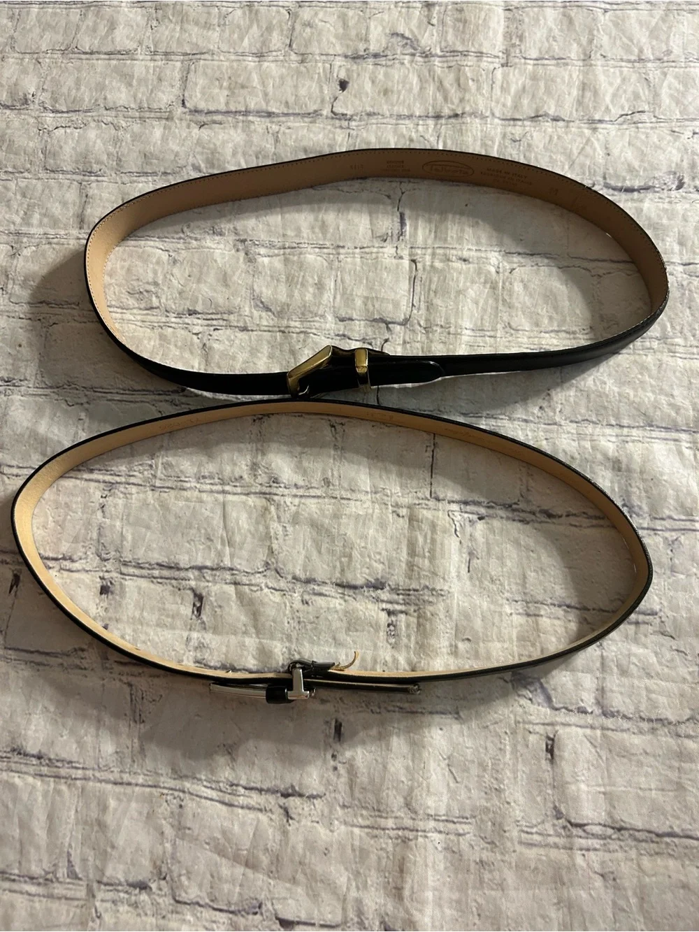 TALBOTS BLACK LEATHER ITALY & USA MADE CLASSIC CHIC BELTS SIZE MEDIUM